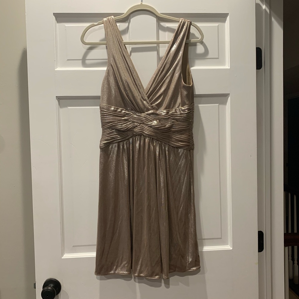 BCBG Max Azria Gold Cocktail Dress